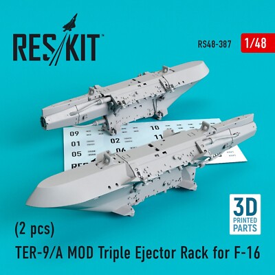 TER-9/A MOD Triple Ejector Rack F-16 (2pcs) 1/48 ResKit RS48-0387