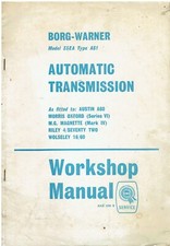 AUSTIN MORRIS MG RILEY BORG WARNER AS1-35EA AUTO GEARBOX FACTORY WORKSHOP MANUAL