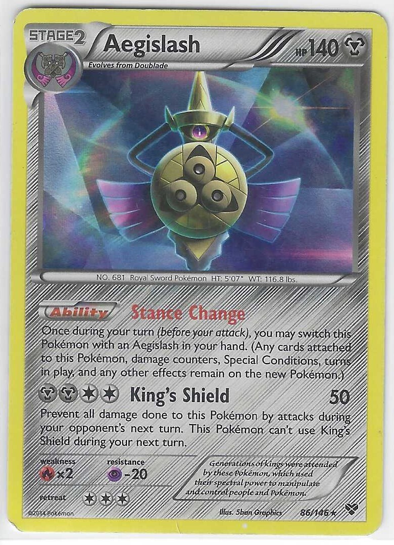 Aegislash XY Base Set Pokémon TCG #86 Holo Rare