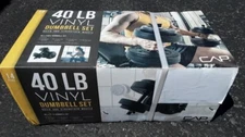 CAP 40 Lb Vinyl Adjustable Free Weight Dumbbell Set - CAP Dumbbells RSWB-CS040T
