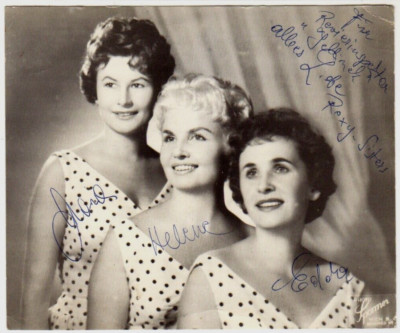   Autogrammkarte FOTO Die Roxy-Sisters Österreich HARMONA 3D Diskographie TOLL  