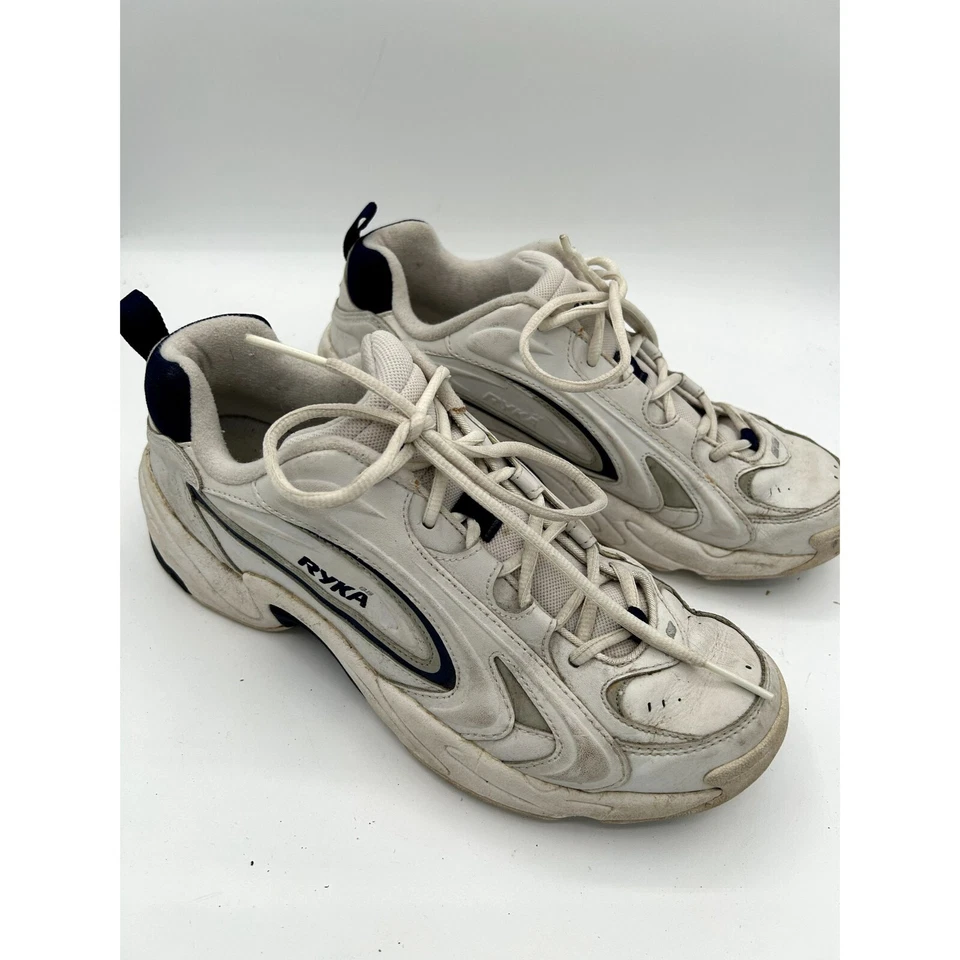 Zapatos para correr Ryka Zeta II medianos para hombre blancos azul marino talla 10M #K01765WWDS Foto 4 de 4