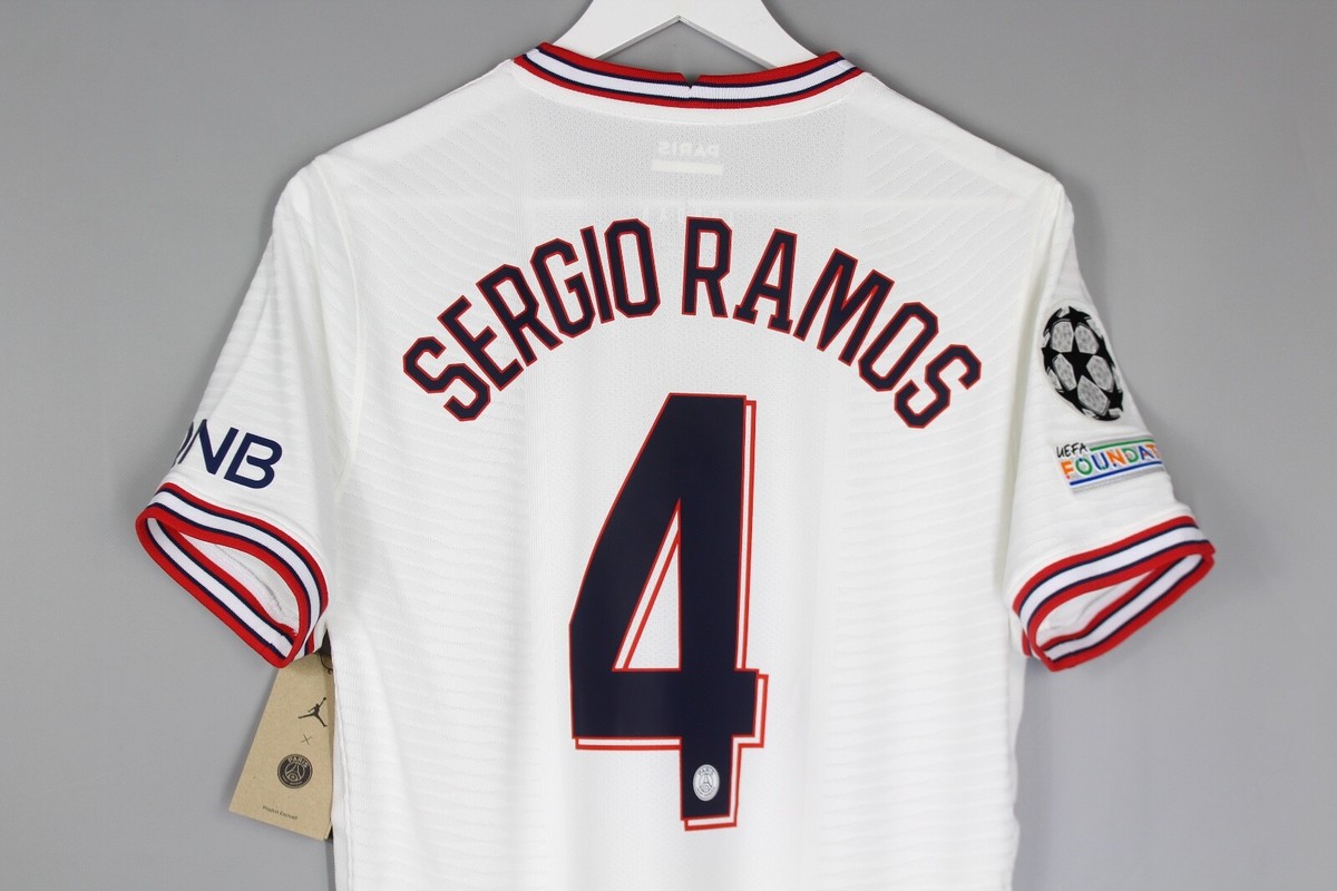 PSG Sergio Ramos 4 グレーシャツ PSG Sergio Ramos 4 グレーシャツ - メルカリ