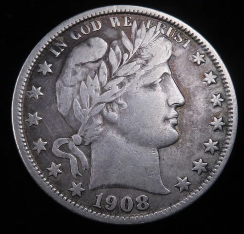 1908-S Barber Half Dollar, Better Date VF Lot#2568