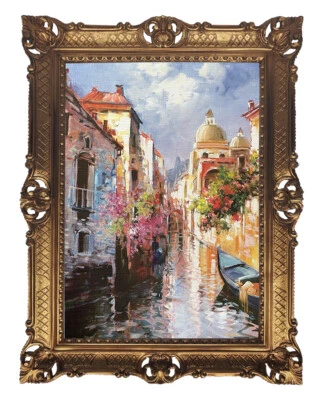 Wunderschönes Gemälde 70x90 cm Künstler Venezia L. Cursore - Venedik Bild Antik - Bild 1 von 4