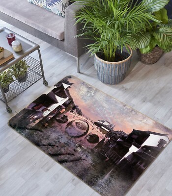 3D Arch Bridge River 297 Non Slip Rug Mat Room Mat Elegant Photo Carpet Coco
