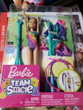 barbie team stacie doll gymnastics playset with accessories