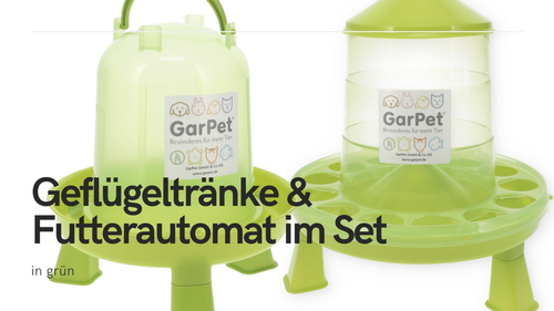 Geflügel Futterautomat und Tränke im Set mit Füßen Wasser Tränke Küken Hühner - Video 1 von 1