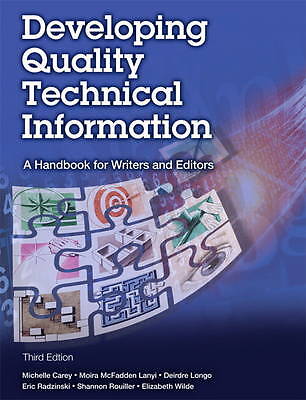  Developing Quality Technical Information by Elizabeth Wilde  NEW Paperback  sof