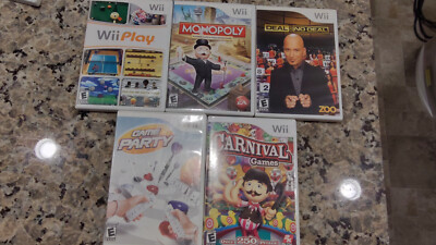 Wii: lot / bundle of 5 game themed discs #3 CIB