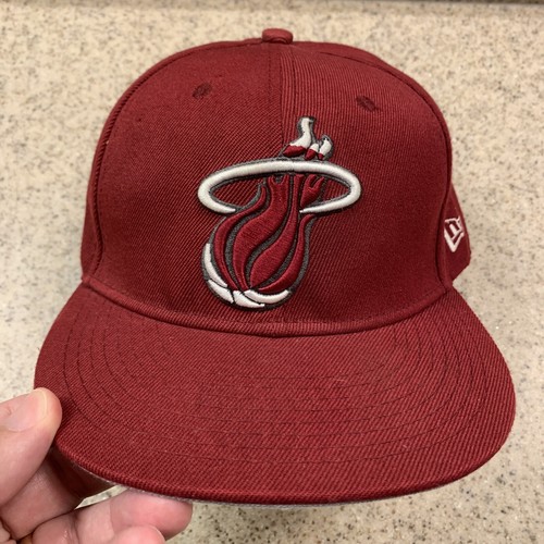 Miami Heat Mütze Kappe tailliert Größe 7 1/4 New Era 59Fifty Hardwood Classics rot Fan