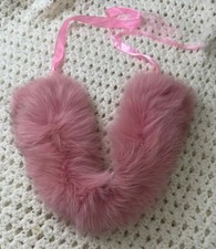 Pink Dyed Fox Fur Accent Collar