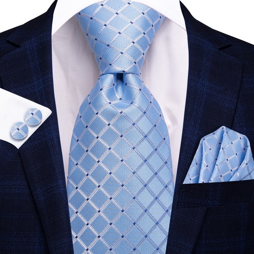 Herren Krawatte Klassisch Hochzeit Krawatte und Einstecktuch Manschettenknöpfe Set Paisley - Bild 152 von 253