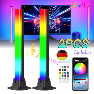 2X Smart LED Lightbar TV Hintergrundbeleuchtung RGB Gaming Lampe Ambiente Licht