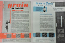 2 1950s - 1970s Sewing Educational Pamphlets Lot: Sewing - Grain of fabric