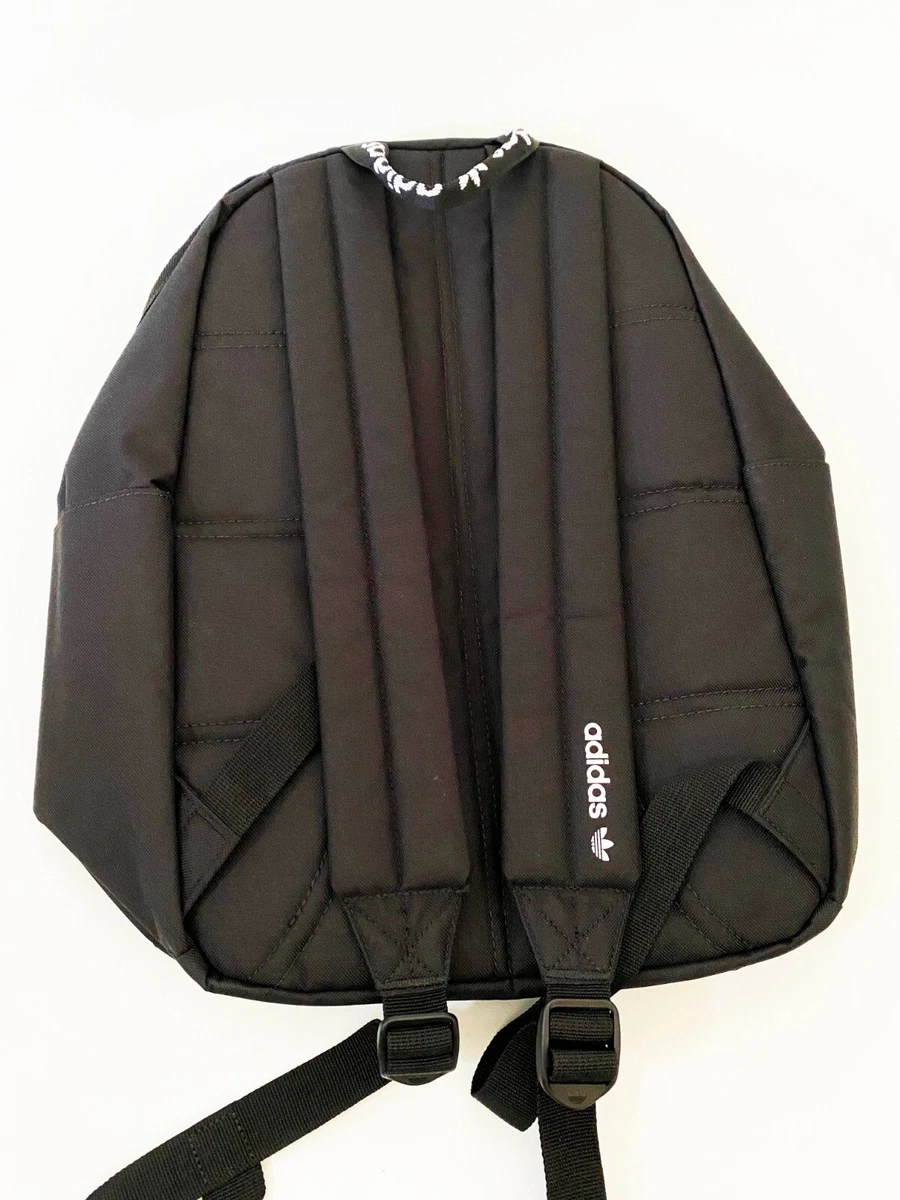 New Adidas Originals Trefoil Print Black Backpack School Gym Travel CL5498 Logo