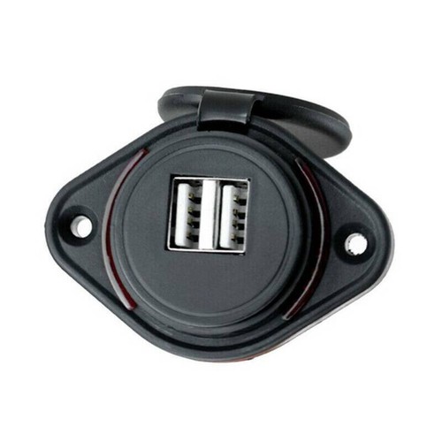 12V /24V - 3.1A Waterproof Car Dual Black ABS USB Port Charger Socket Outlet LED - Picture 12 of 16