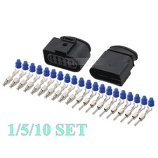 10 Pin/Way Auto Headlight Male Female Connector Plug Repair Kit for VW Audi