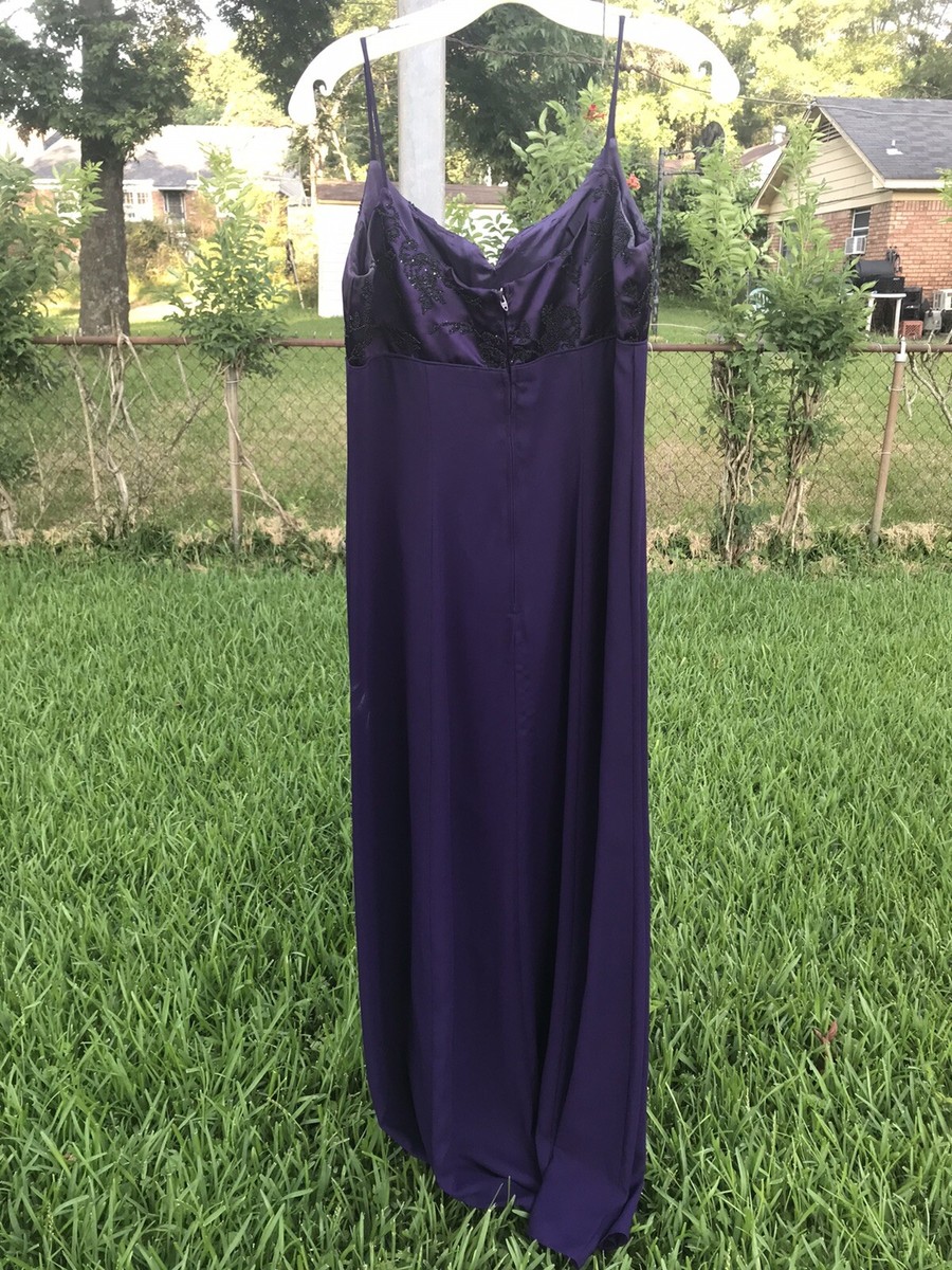 morgan and co formal dresses Dress, Size 11-12, Purple, Beaded Floor Length Dress 30% off