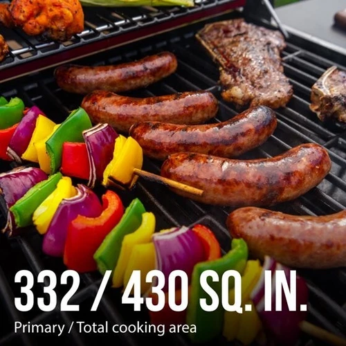 Outdoor BBQ Expert Grill 3 Burner Propane Gas Grill in Red, 30,000 total BTUs - Picture 5 of 13
