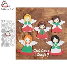 Christmas Angel Girls Metal Cutting Dies Scrapbooking Die Cuts Card Craft