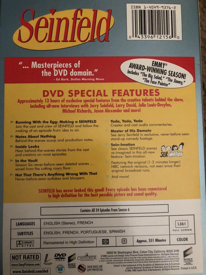 Seinfeld Season 6 DVD - Image 2 of 2