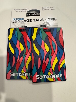 Samsonite Pattern Samsonite 2 PACK Designer Luggage Tags Multi-Color Pattern NWT VECTOR ...