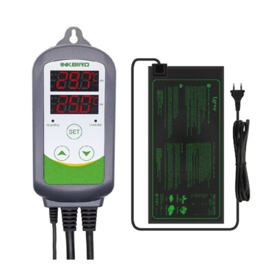 Inkbird ITC-308 Thermostat Heater Cool Controller + Seed Starter Heat Mat Warmer