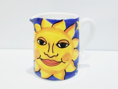 Starbucks Coffee Creamer Ciao Italya Bellini Sun and Stars Handpainted 