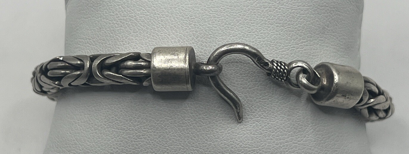 Sterling Silver Hook And Loop Chain  Bracelet (41… - image 2