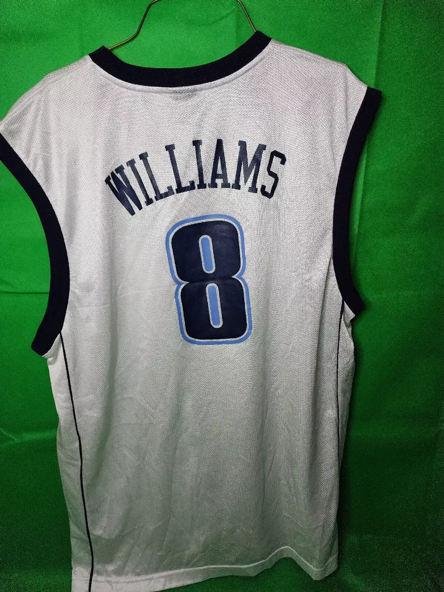 Deron Williams Reebok Utah Jazz Home White Jersey L #8 NBA