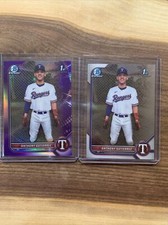 Anthony Gutierrez bowman chrome 1st purple refractor /250 + chrome base 