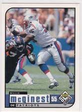 Willie McGinest Patriots Defensive End 1998 UD Card # 373 Near-Mint