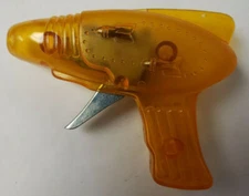 Vintage Plastic Friction Space Gun Toy NOS Orange SKU 321