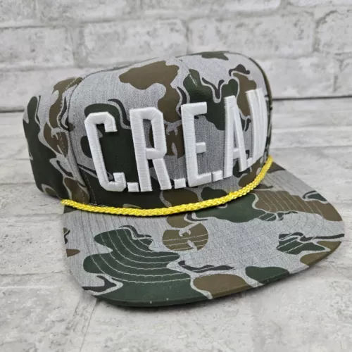 Wu-Tang Snapback Hat CREAM Exclusive Rare Wu Wear Camo Cap Rza Gza