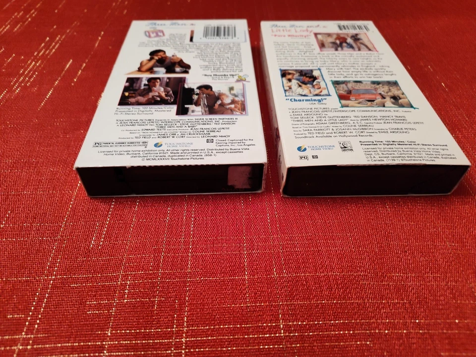 🔥Three Men And A Baby/Three Men And A Little Lady VHS Tapes Lot Of 2 RARE 🔥 Foto 4 de 4