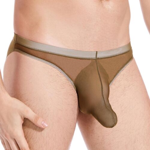 Men Briefs Underwear Elephant Nose Sexy See-through Panties Underpants Mesh - Picture 2 of 16