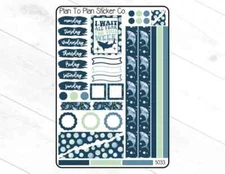 5033~~Shark Week Journaling Kit Planner Stickers.