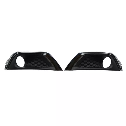 Front Bumper Fog Light Covers Bezel w/ Chrome Trim For Jeep Compass 2017-2020 - Foto 9 di 9