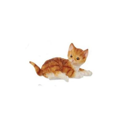 Playing Ginger Orange Tiger Striped Cat 2'' Kitty Christmas Ornament
