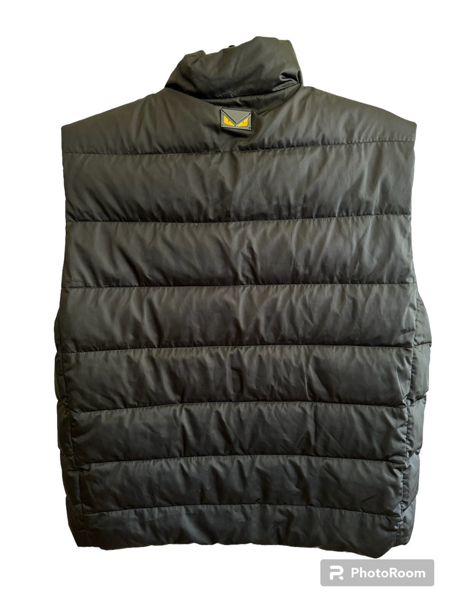 Fendi Mens Monster Vest Sold Out Black Reversible Sleeveless Puffer Jacket Sz 41 eBay
