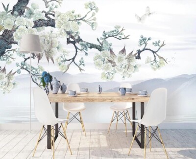 3D Flower Branch G12771 Wallpaper Wall Murals Removable Self-adhesive Honey