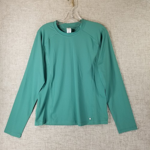 RIPZONE Shoreline Long Sleeve Swim Shirt Rashguard Womens *M-XL Bottle Green NWT