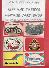 1972 Hot Bike AMA stickers / SEE DROP DOWN MENU