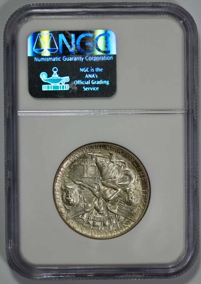 1935-D Texas 50c Silver Half Dollar NGC MS 66*  Proof Like  CAC Approved - Image 4 of 4