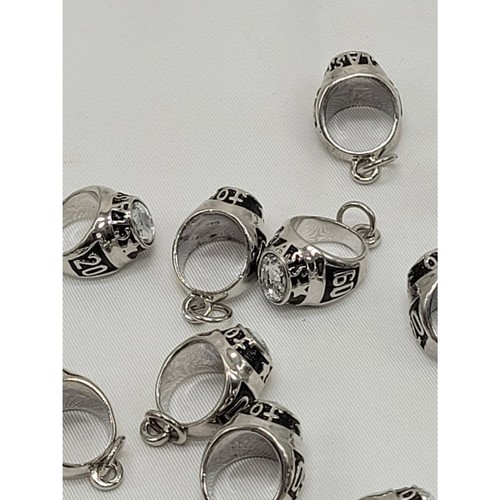 Lot of 22 Pieces - Class of 2009 - Ring Charms - Silvertone - Picture 3 of 9