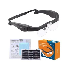 YOCTOSUN Rechargeable Magnifying Glasses, Head Magnifier Glasses with 2 LED L...