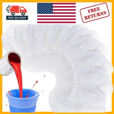 5 Gallon Nylon Mesh Paint Strainer Bags - 10 Pack with Elastic Drawstring Design