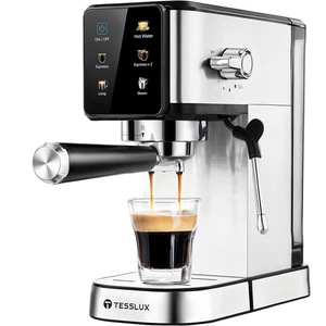 Espresso Machine, 20 Bar Dual Boiler Touch Control, Milk Frother