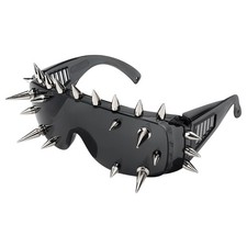 Punk Spike Sunglasses Goth Punk Rock Sunglasses with Unique Long Rivets